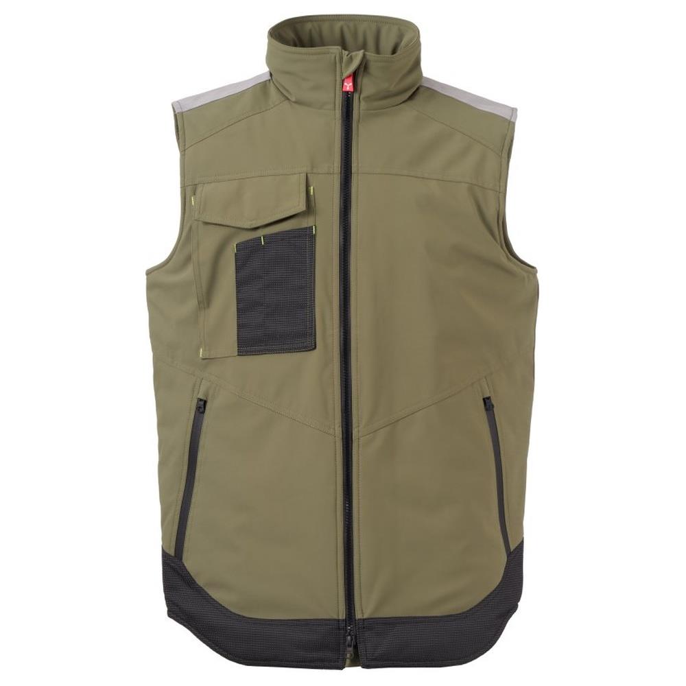 gilet softshell imbottito payper wonder vest lite pad verde militare/nero xxs