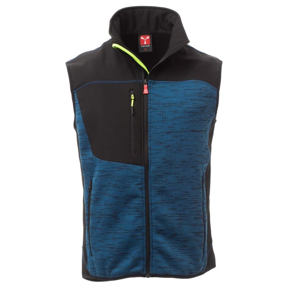 gilet softshell payper tour blu melange/nero-giallo fluo xxs