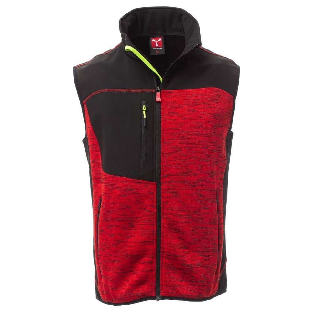 gilet softshell payper tour rosso/nero-giallo fluo xxs