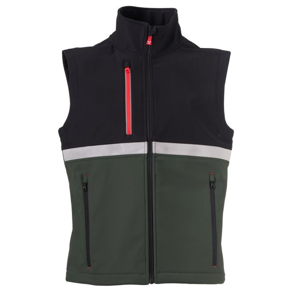 gilet softshell payper wise vest verde foresta/nero xxs