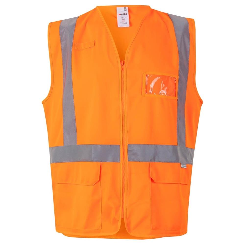 gilet velilla con porta-badge cod 305903 arancio fluo s