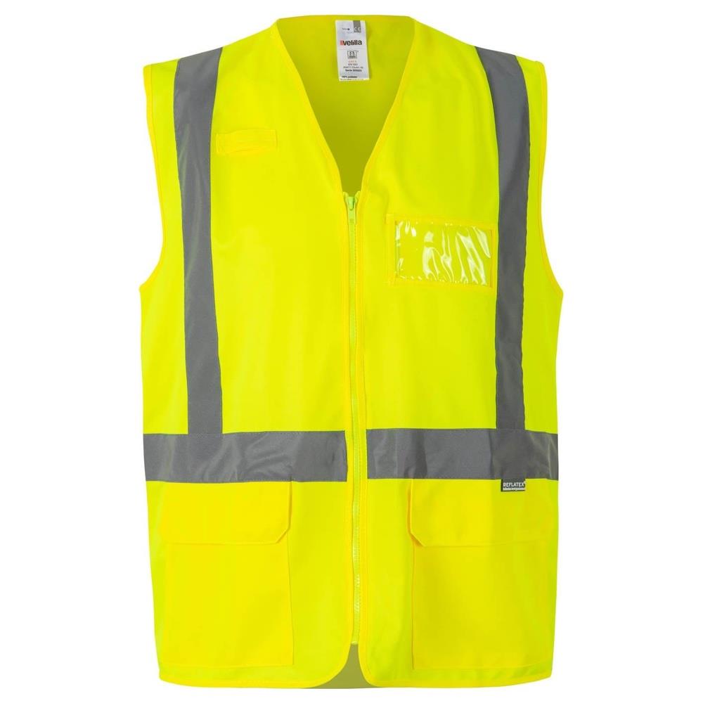 gilet velilla con porta-badge cod 305903 giallo fluo s
