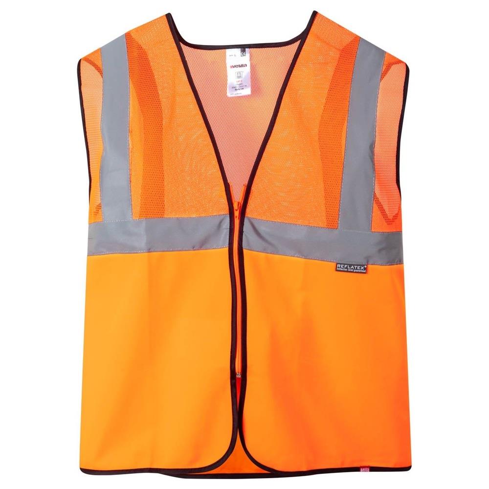 gilet velilla con tessuto a rete cod 146 arancio fluo l