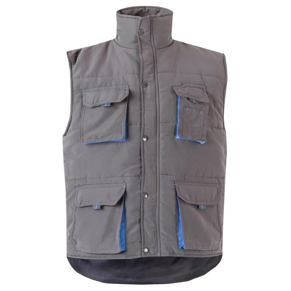 gilet velilla trapuntato multitasche total m cod 205902 grigio/celeste s