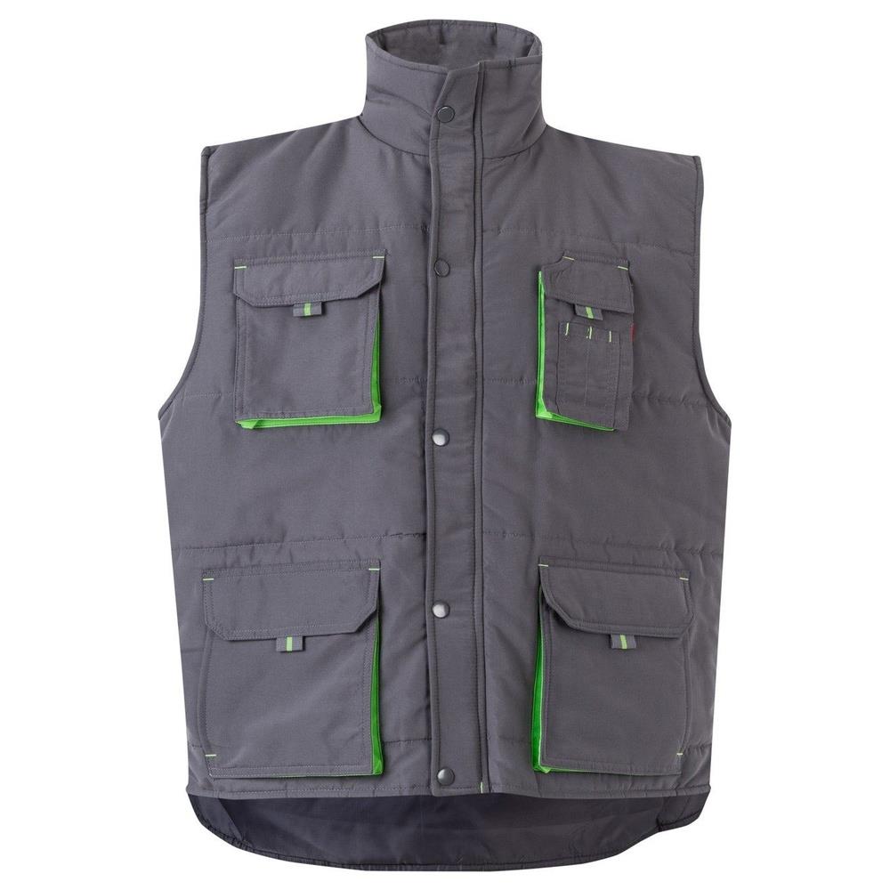 gilet velilla trapuntato multitasche total m cod 205902 grigio/chartreuse s