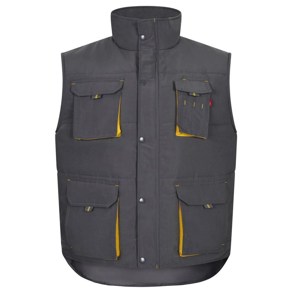 gilet velilla trapuntato multitasche total m cod 205902 grigio/giallo s
