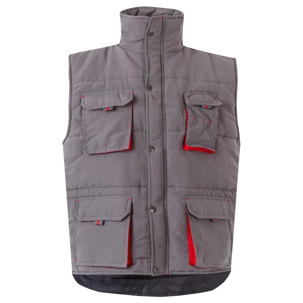gilet velilla trapuntato multitasche total m cod 205902 grigio/rosso s