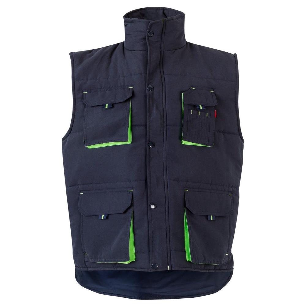 gilet velilla trapuntato multitasche total m cod 205902 navy/chartreuse s
