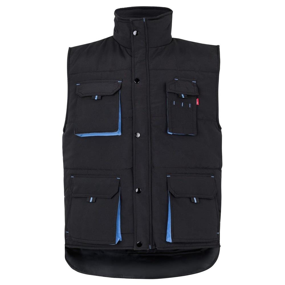 gilet velilla trapuntato multitasche total m cod 205902 nero/celeste s