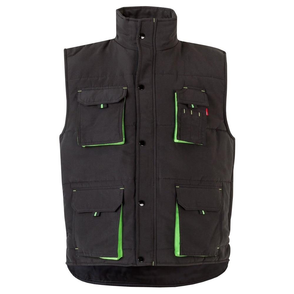gilet velilla trapuntato multitasche total m cod 205902 nero/chartreuse s