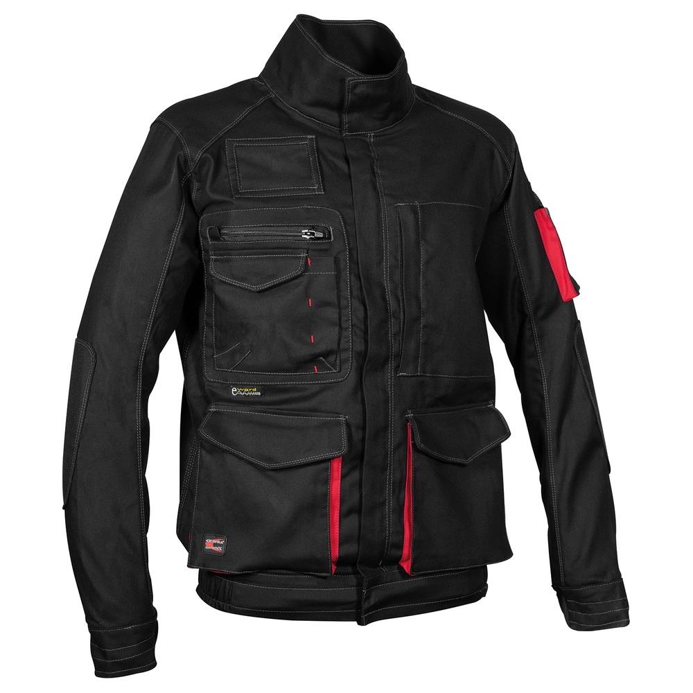 giubbino cofra oberwart v560 nero/rosso 44