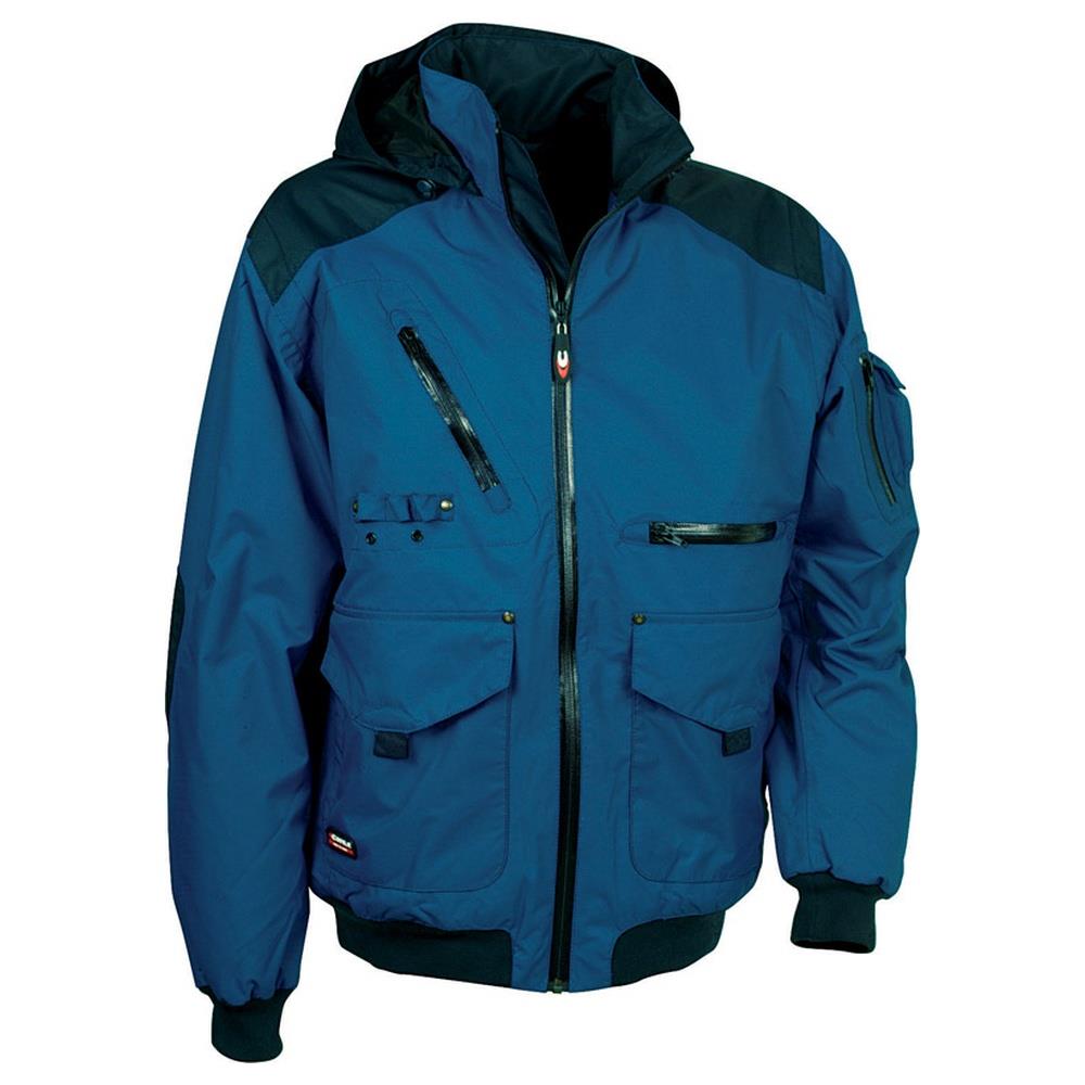 giubbino da lavoro cofra motor v091-0 avion/blu 48