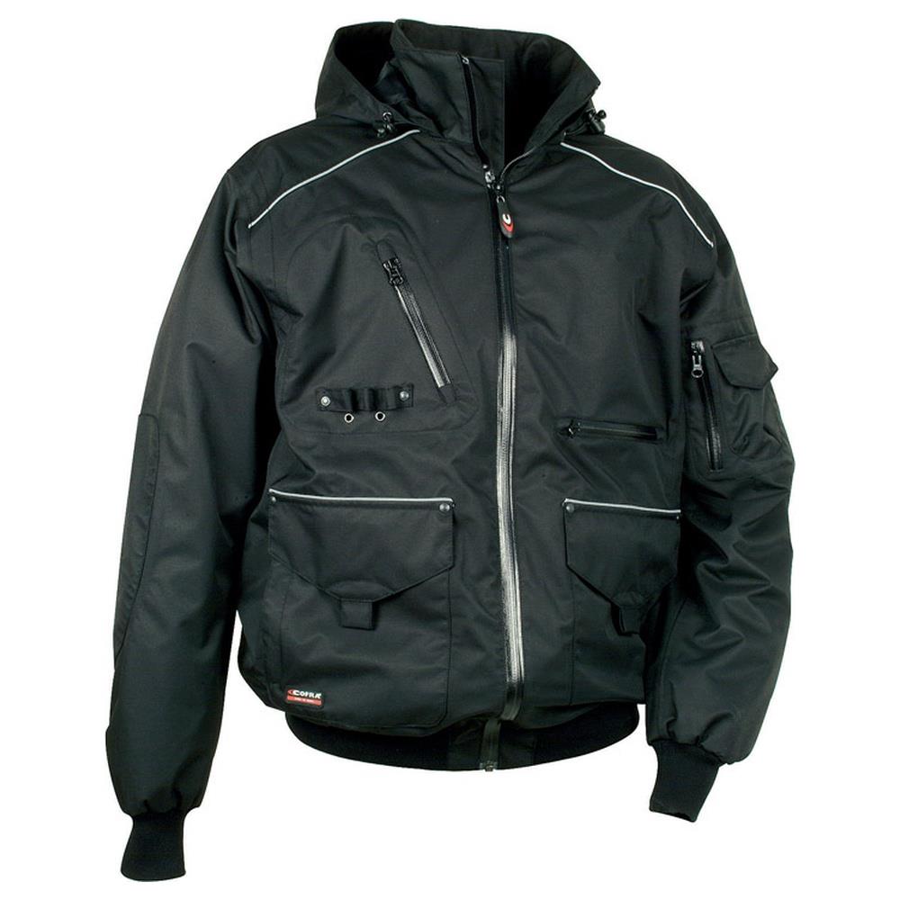 giubbino da lavoro cofra motor v091-0 black 50