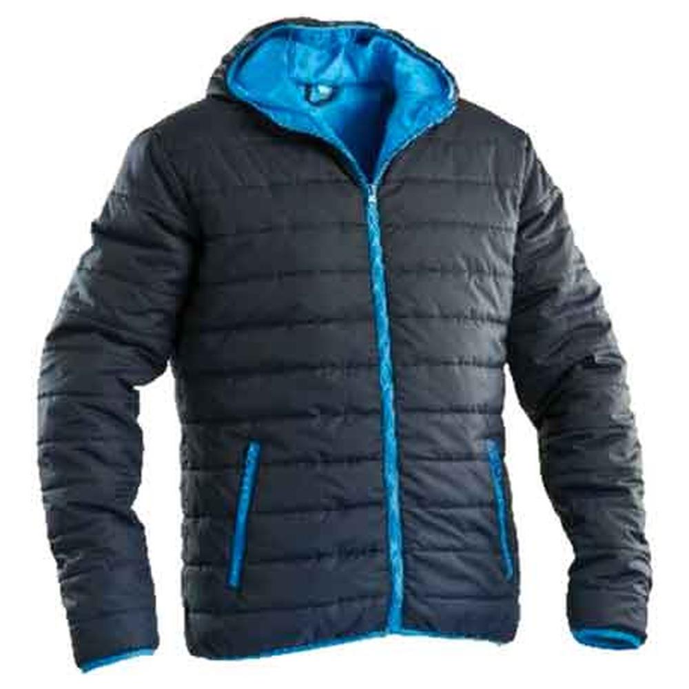 giubbino imbottito con cappuccio blu