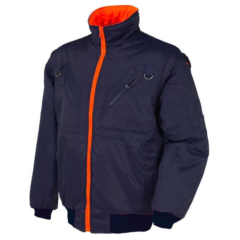 giubbino issa pilot 04715 reversibile arancio fluo/navy l
