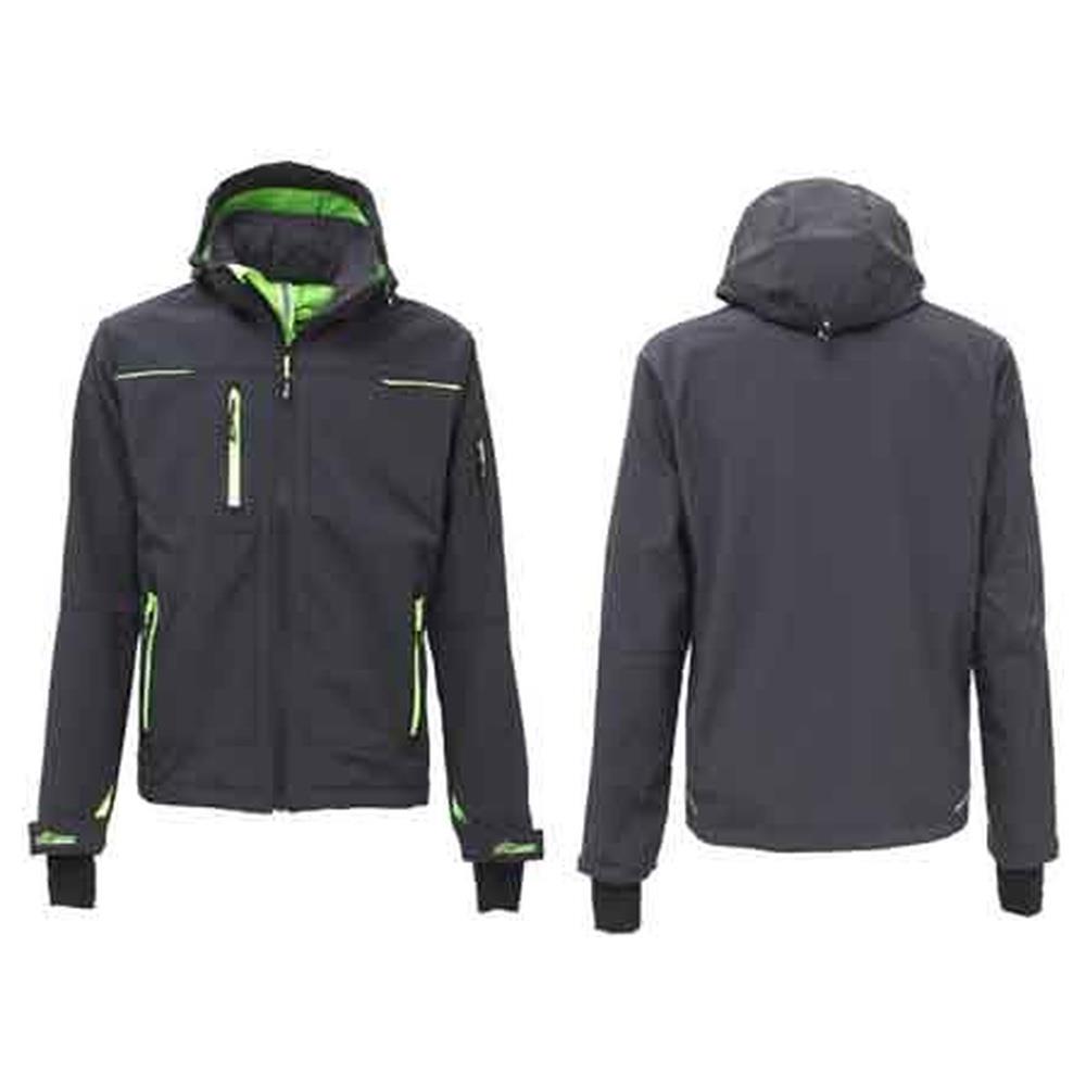 giubbino softshell 'space' grigio/verde upower