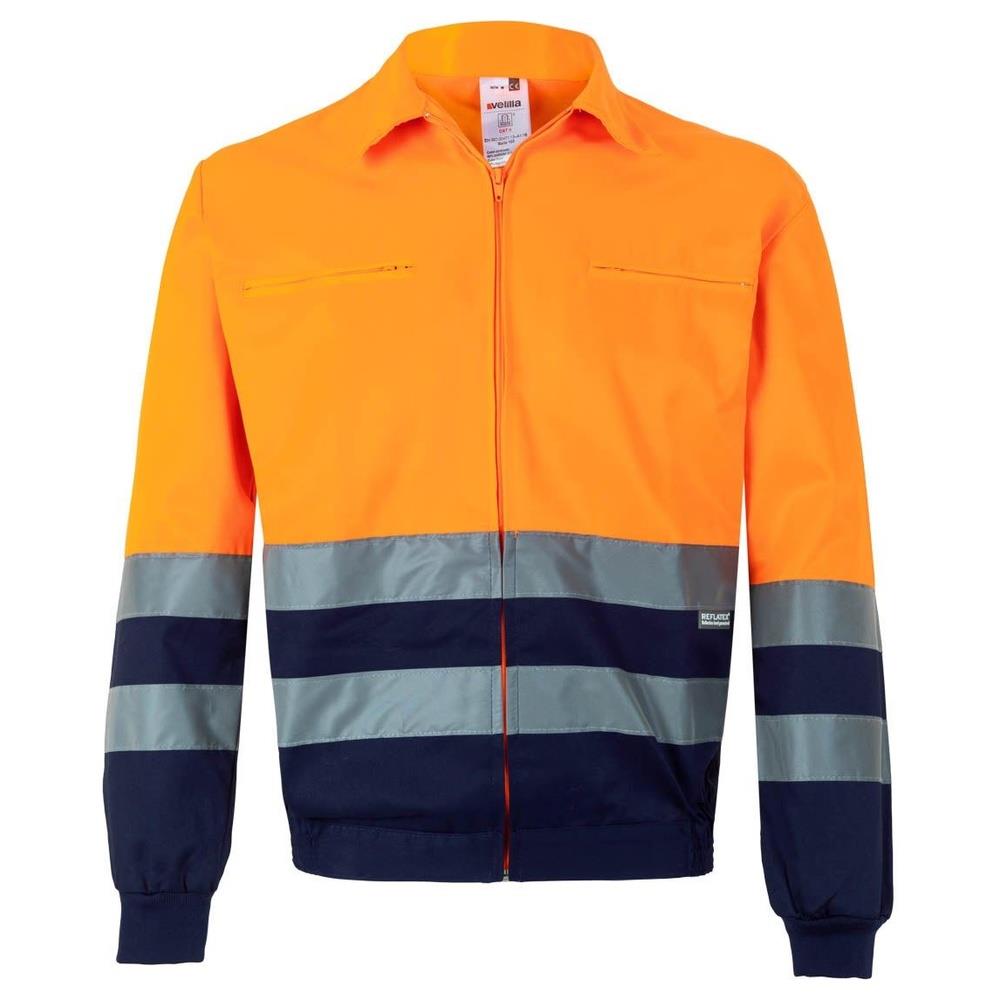 giubbino velilla bicolor cod 153 azul marino/arancio fluo s