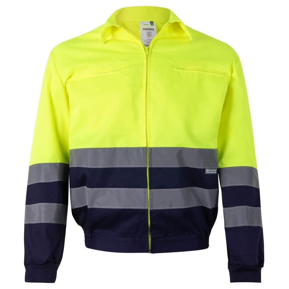giubbino velilla bicolor cod 153 azul marino/giallo fluo s
