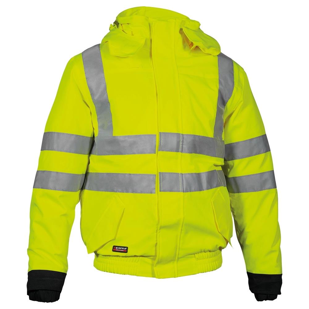 giubbotto cofra fluo v075 giallo/navy 44