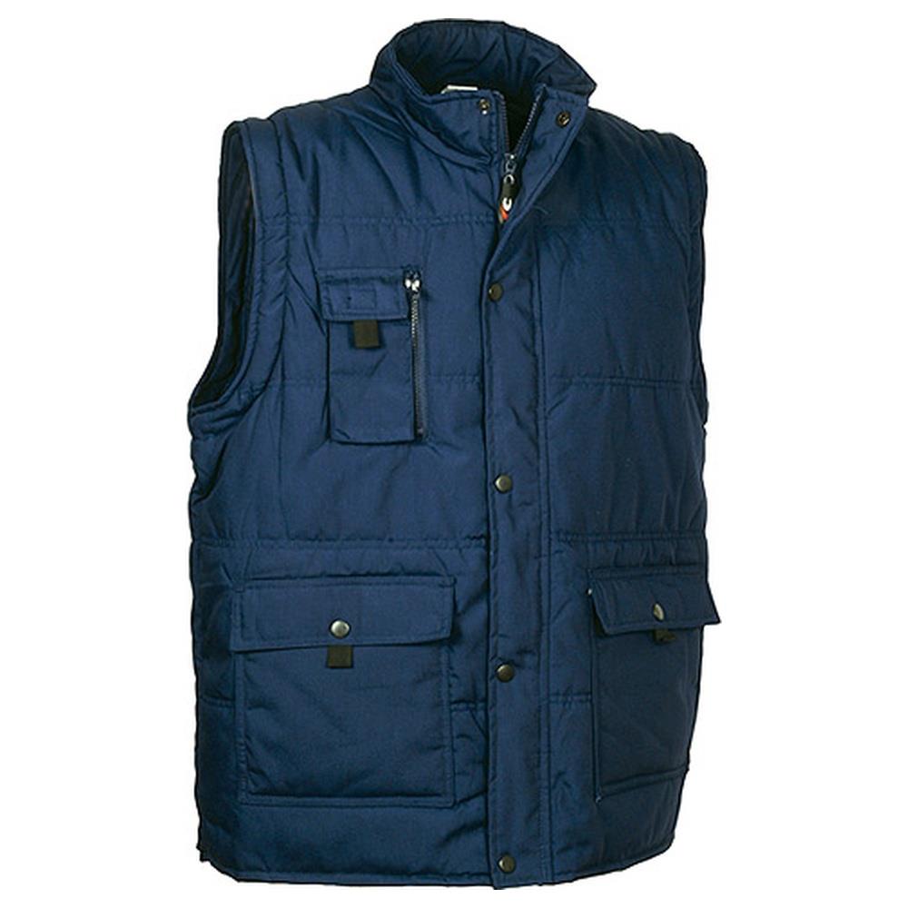 giubbotto da lavoro smanicabile cofra enisej v383-0 navy 2xl