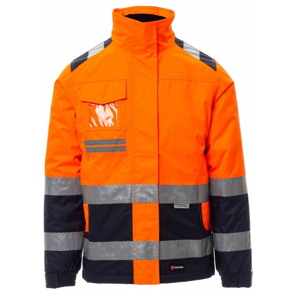 giubbotto donna imbottito payper hispeed lady arancione fluo/navy xs