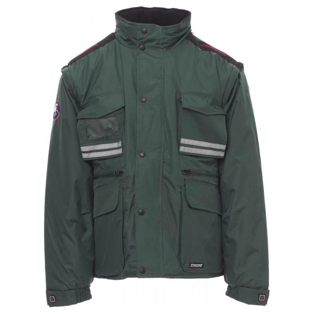 giubbotto imbottito con cappuccio payper tornado verde s