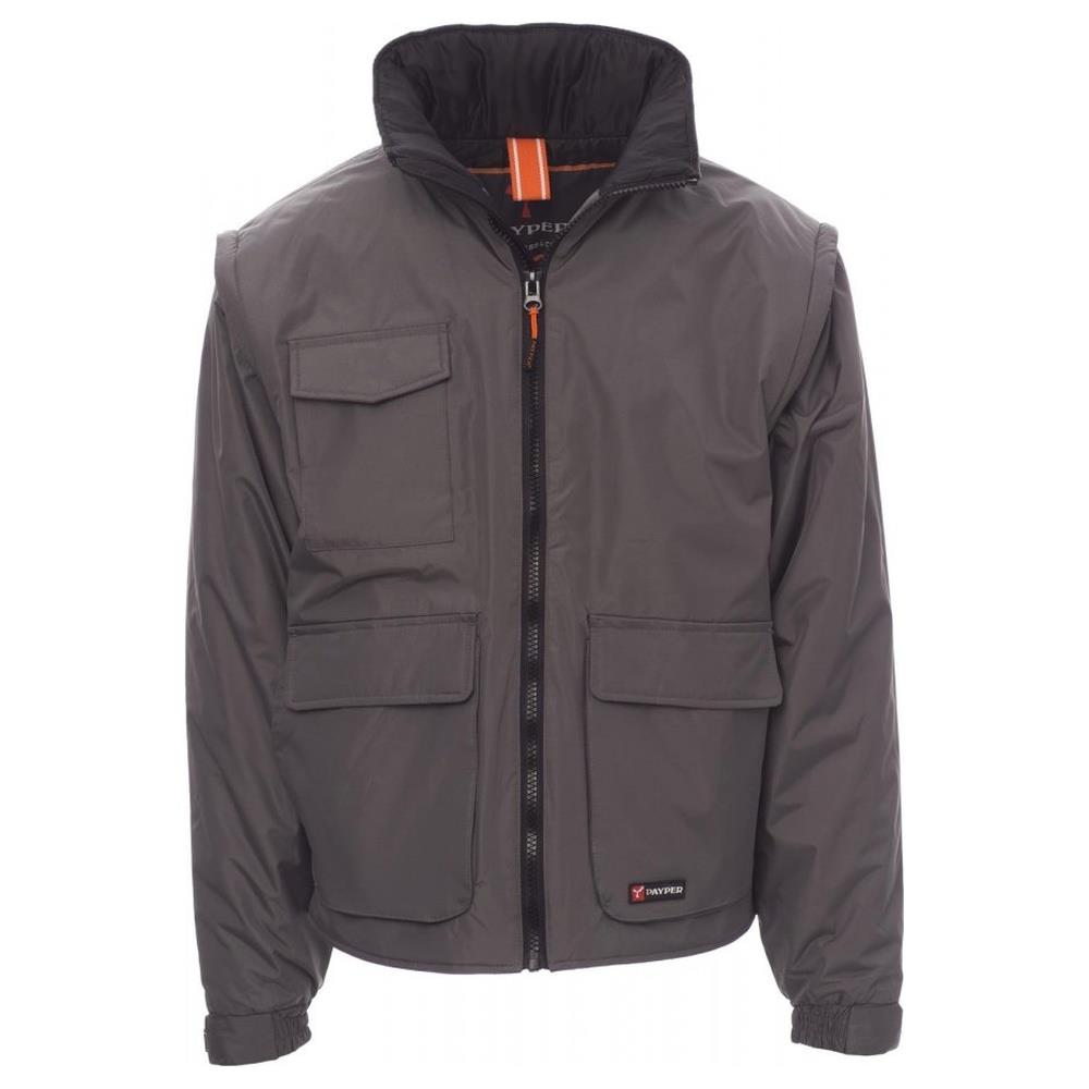 giubbotto imbottito con maniche staccabili payper escape smoke/nero xxs