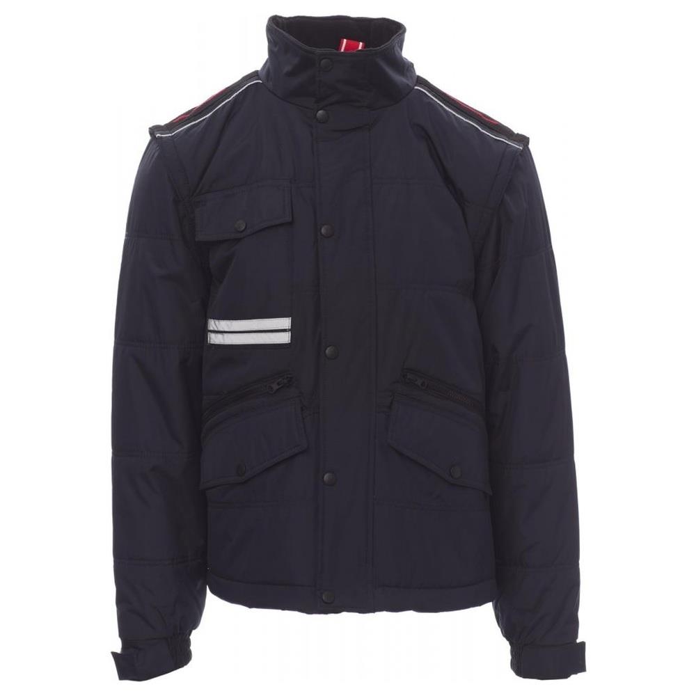 giubbotto imbottito con maniche staccabili payper fighter 2.0 navy/rosso xxs