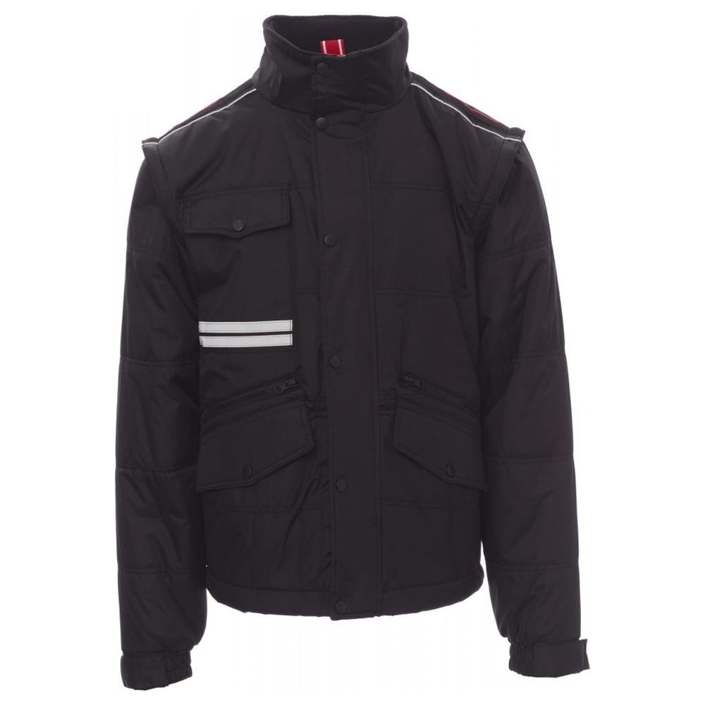 giubbotto imbottito con maniche staccabili payper fighter 2.0 nero/steel grey xxs