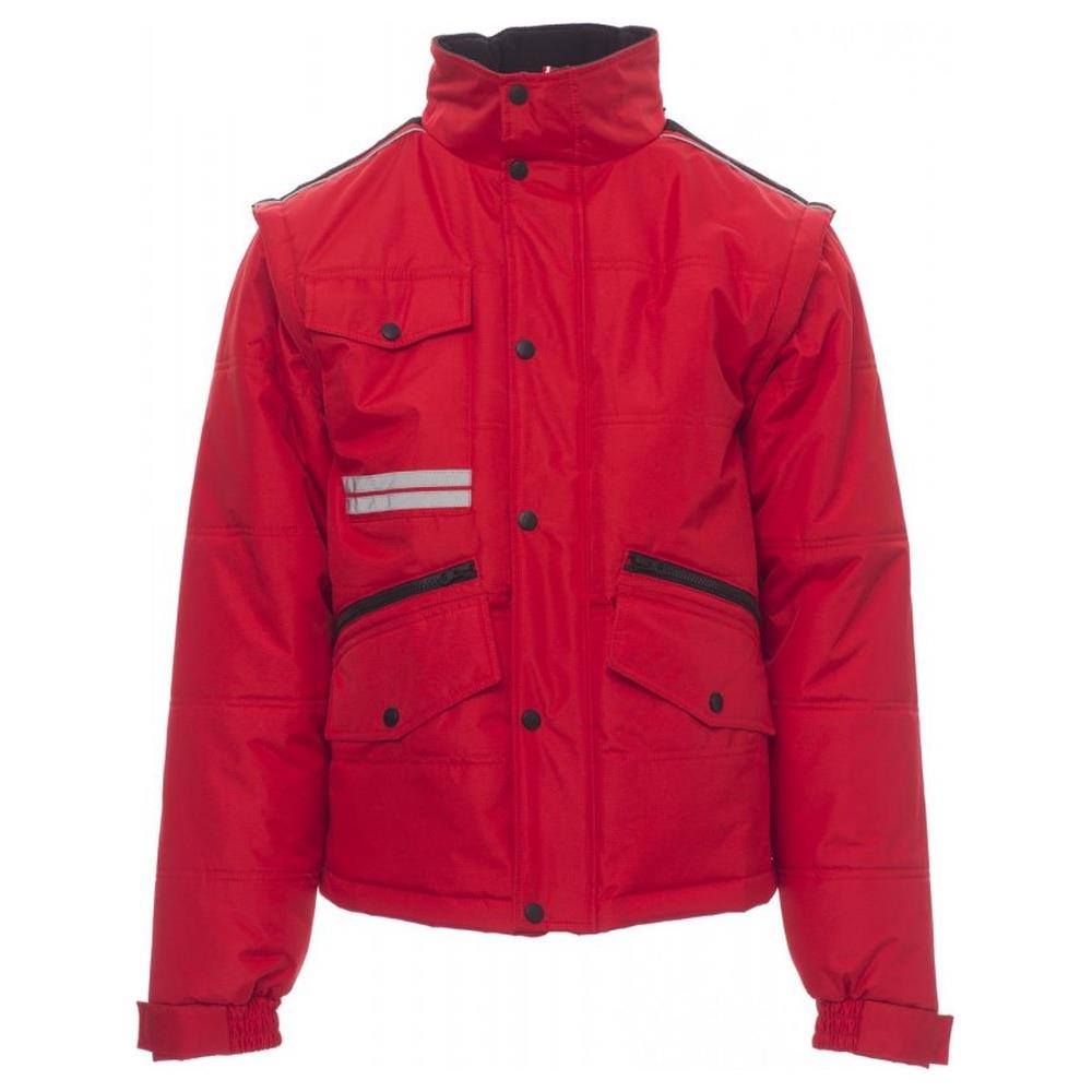 giubbotto imbottito con maniche staccabili payper fighter 2.0 rosso/nero xxs