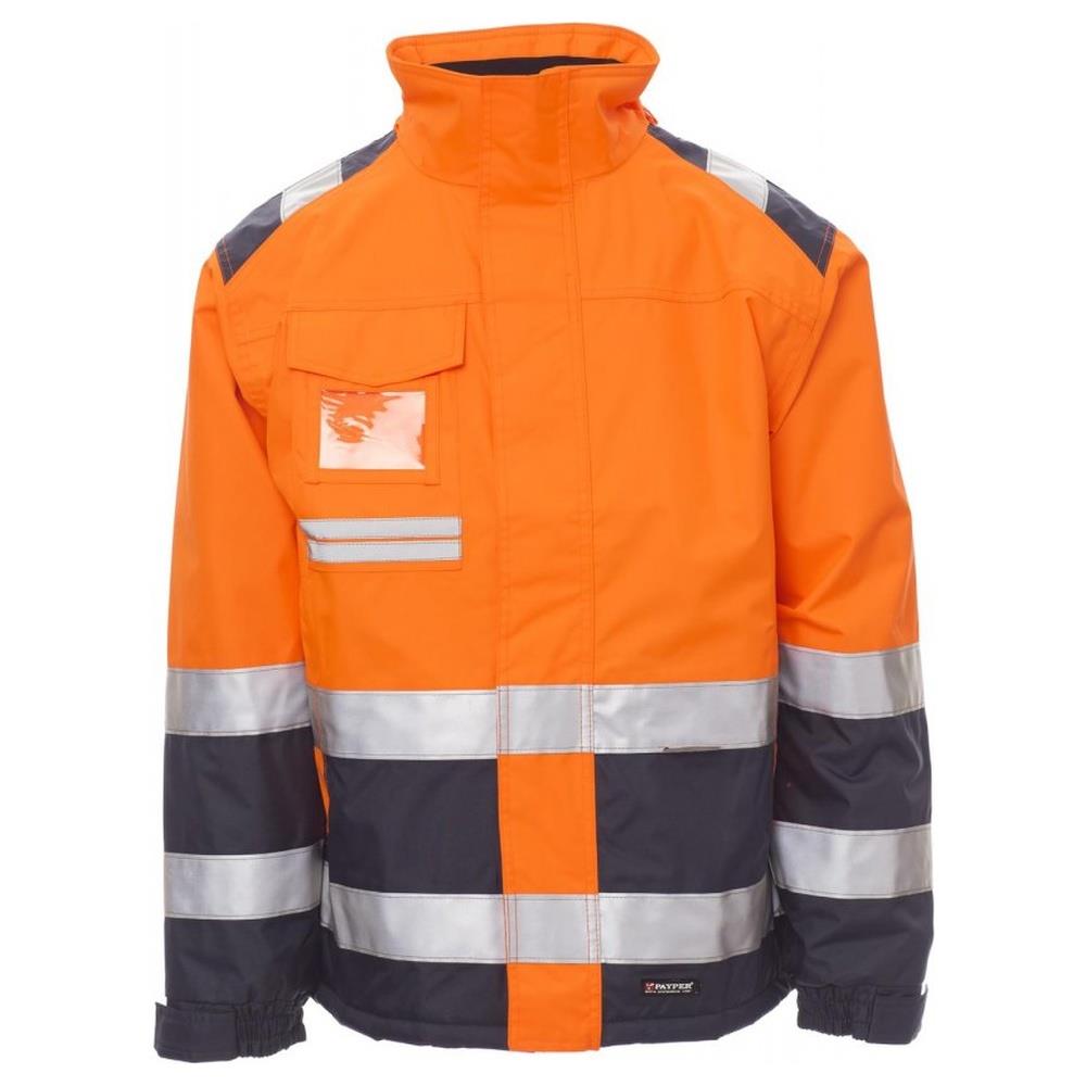 giubbotto imbottito payper hispeed arancione fluo/navy s