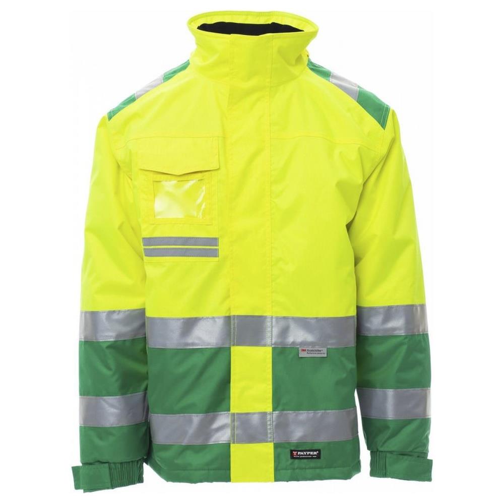 giubbotto imbottito payper hispeed giallo fluo/jelly green s