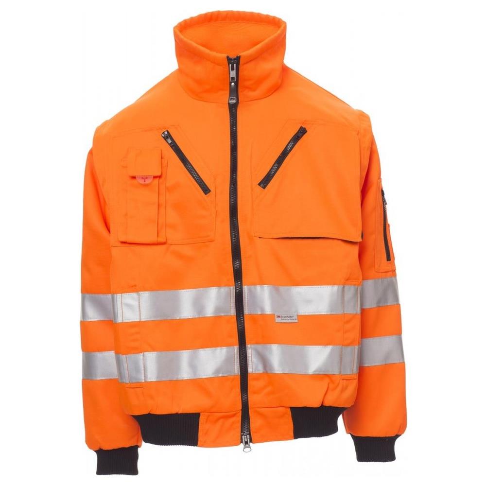 giubbotto leggero con maniche staccabili payper street arancione fluo s