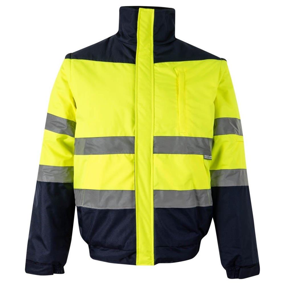 giubbotto velilla trapuntato bicolor cod 161 azul marino/giallo fluo s