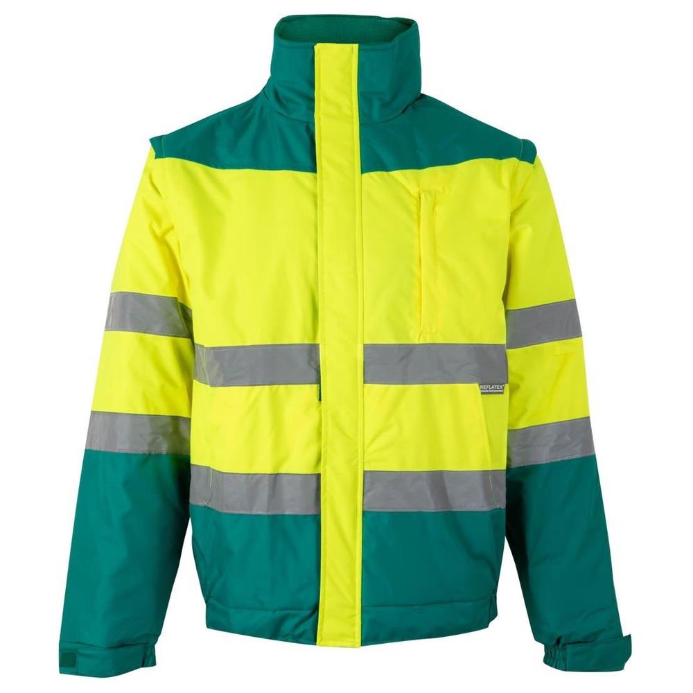 giubbotto velilla trapuntato bicolor cod 161 verde/giallo fluo s
