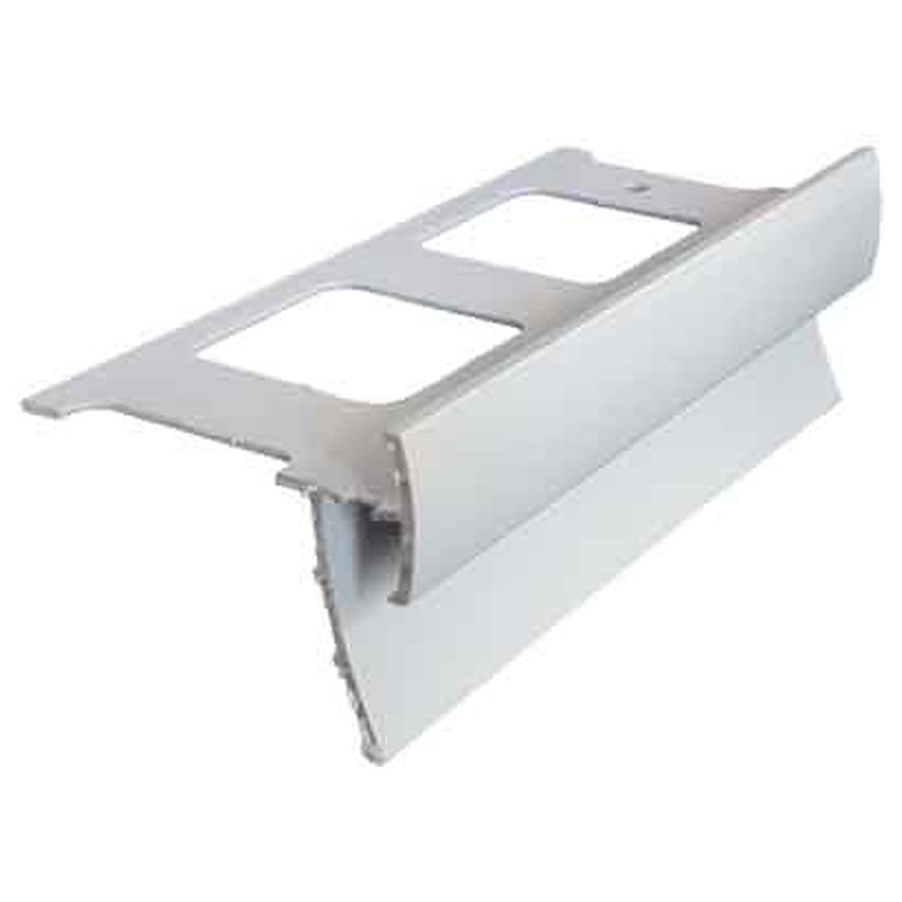 gocciolatoio per balconi e terrazze  curvo  barra 2,7 mt - grigio chiaro (ral 7047)
