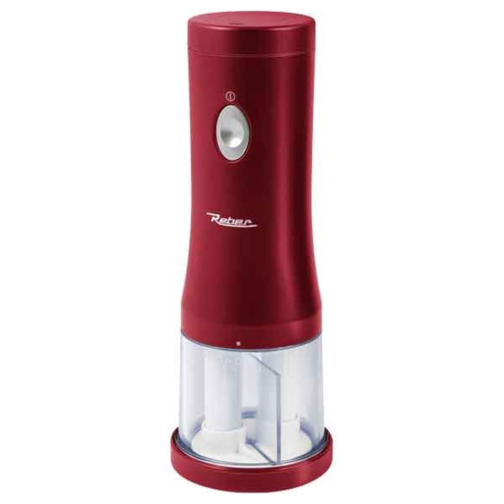 grattugia elettrica cordless reber 5v, ø 8,4x25,5 cm - col. rosso