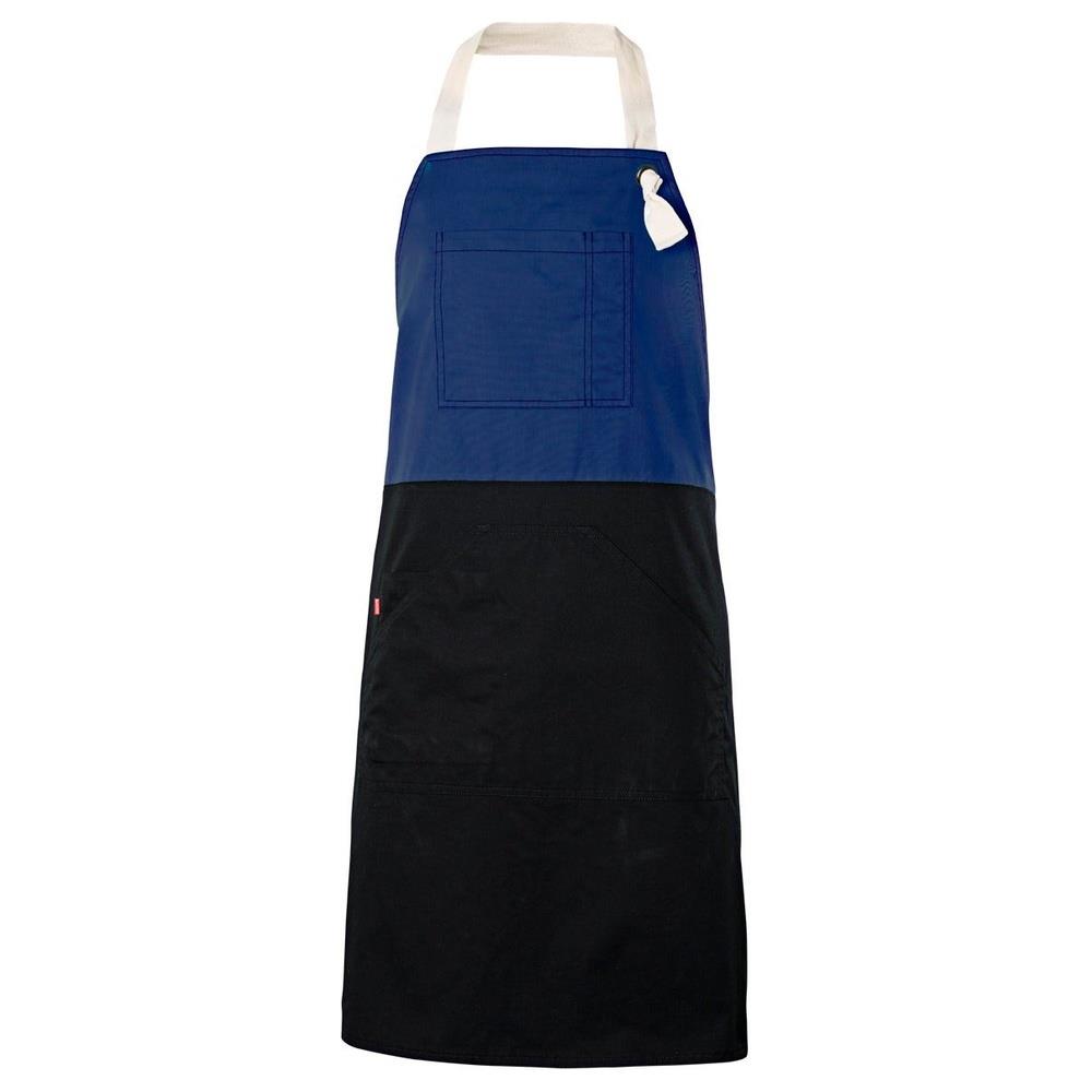 grembiule velilla con pettorina bicolor cod 404210b blu oltremare