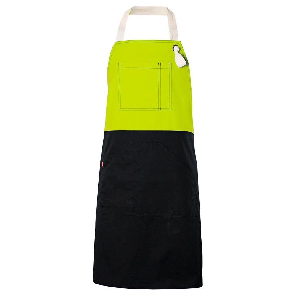 grembiule velilla con pettorina bicolor cod 404210b giallo fluo