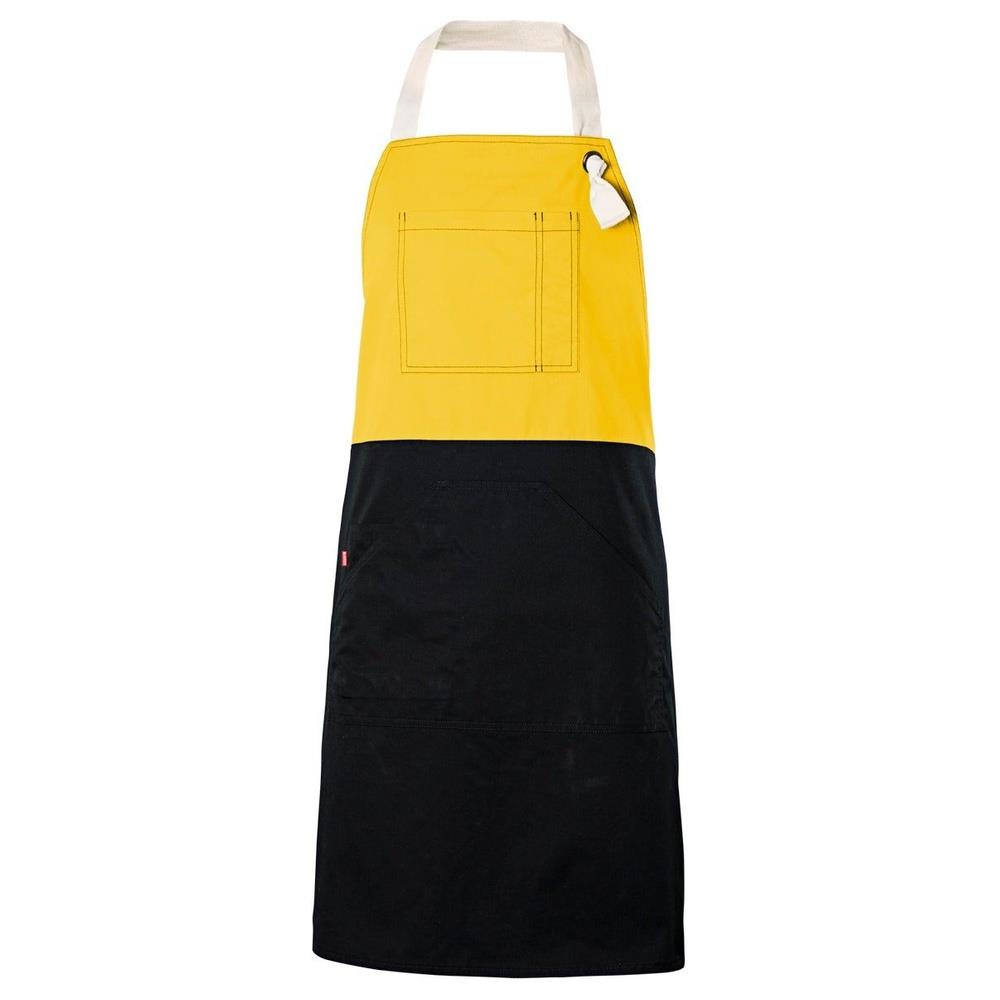 grembiule velilla con pettorina bicolor cod 404210b giallo
