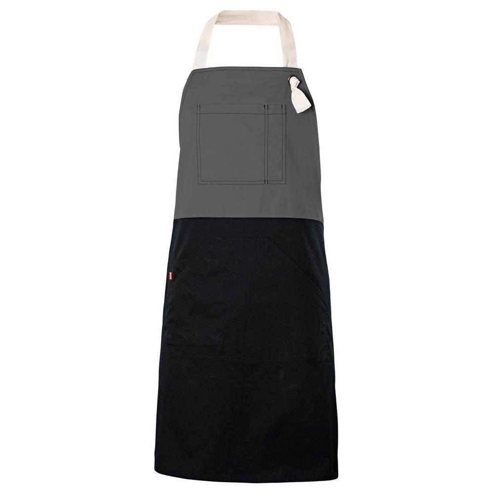 grembiule velilla con pettorina bicolor cod 404210b grigio
