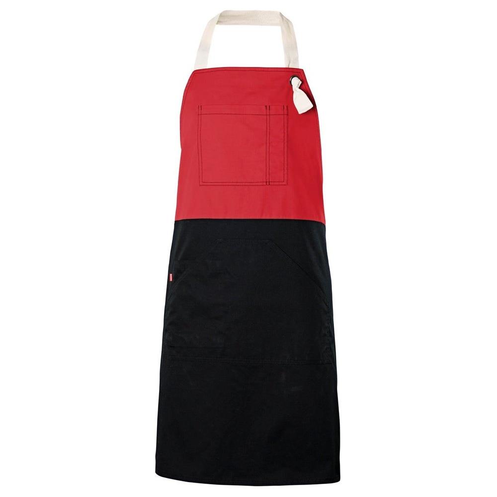 grembiule velilla con pettorina bicolor cod 404210b rosso corallo