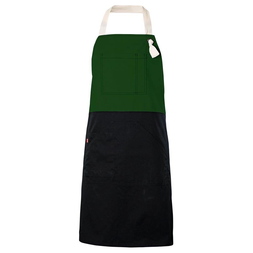 grembiule velilla con pettorina bicolor cod 404210b verde foresta