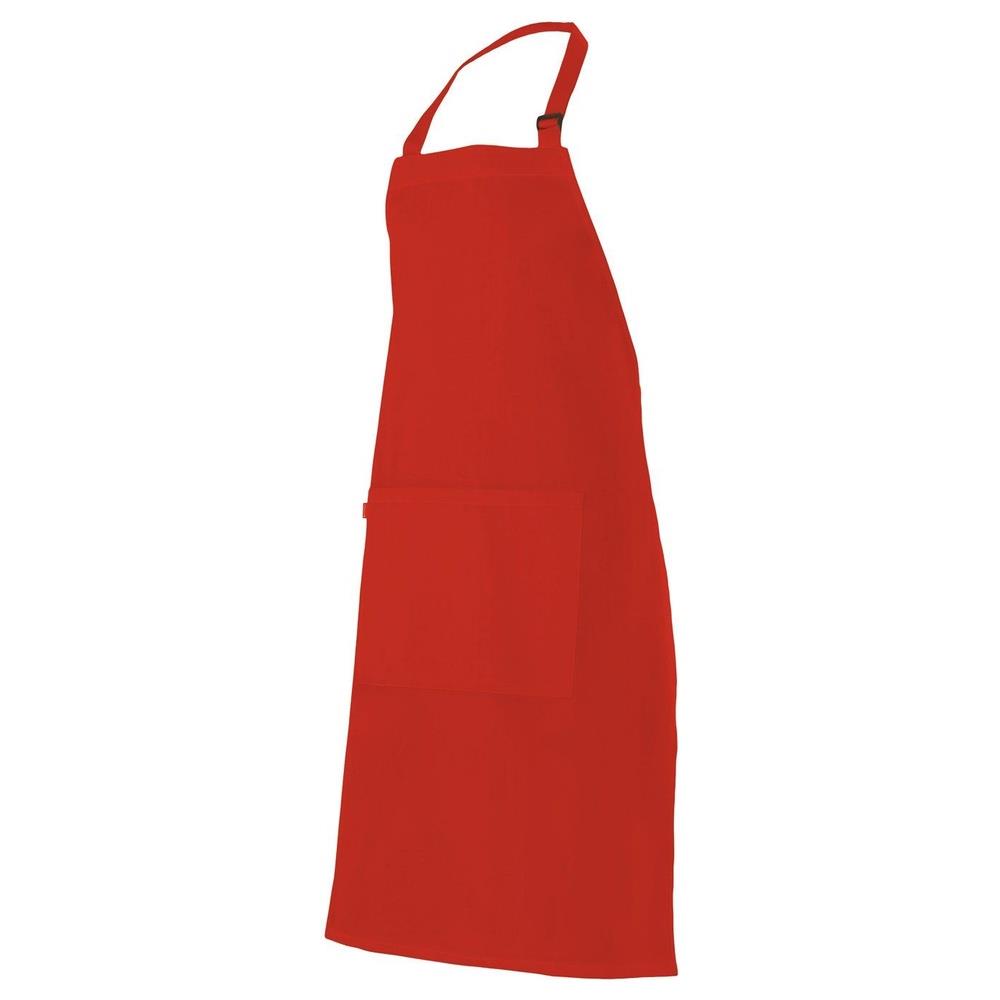 grembiule velilla con pettorina e tasca cod 404203 rosso