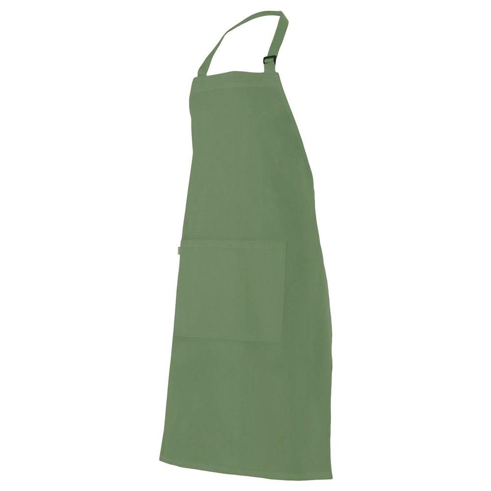 grembiule velilla con pettorina e tasca cod 404203 verde militare