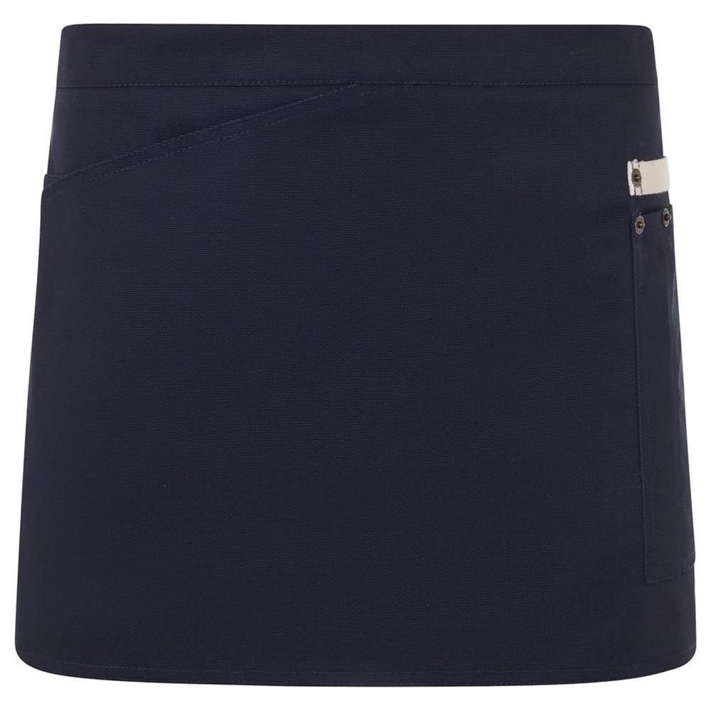 grembiule velilla corto canvas bicolor cod 404221b navy/avorio