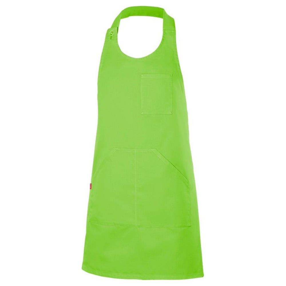 grembiule velilla corto con pettorina e bottoni cod 404212 chartreuse
