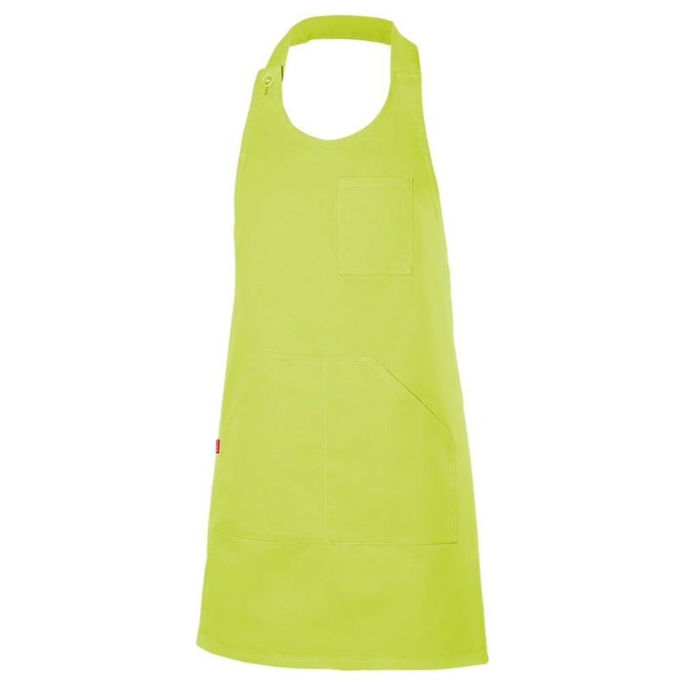 grembiule velilla corto con pettorina e bottoni cod 404212 giallo fluo