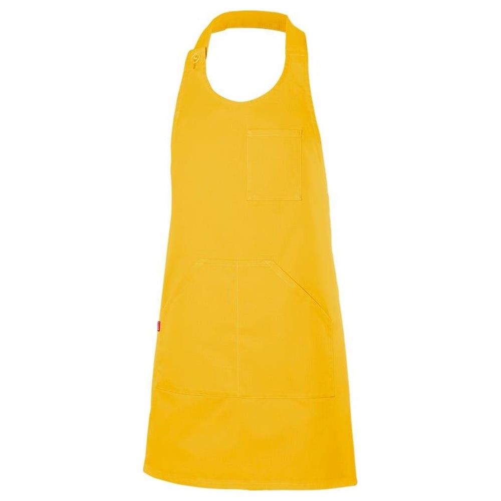 grembiule velilla corto con pettorina e bottoni cod 404212 giallo