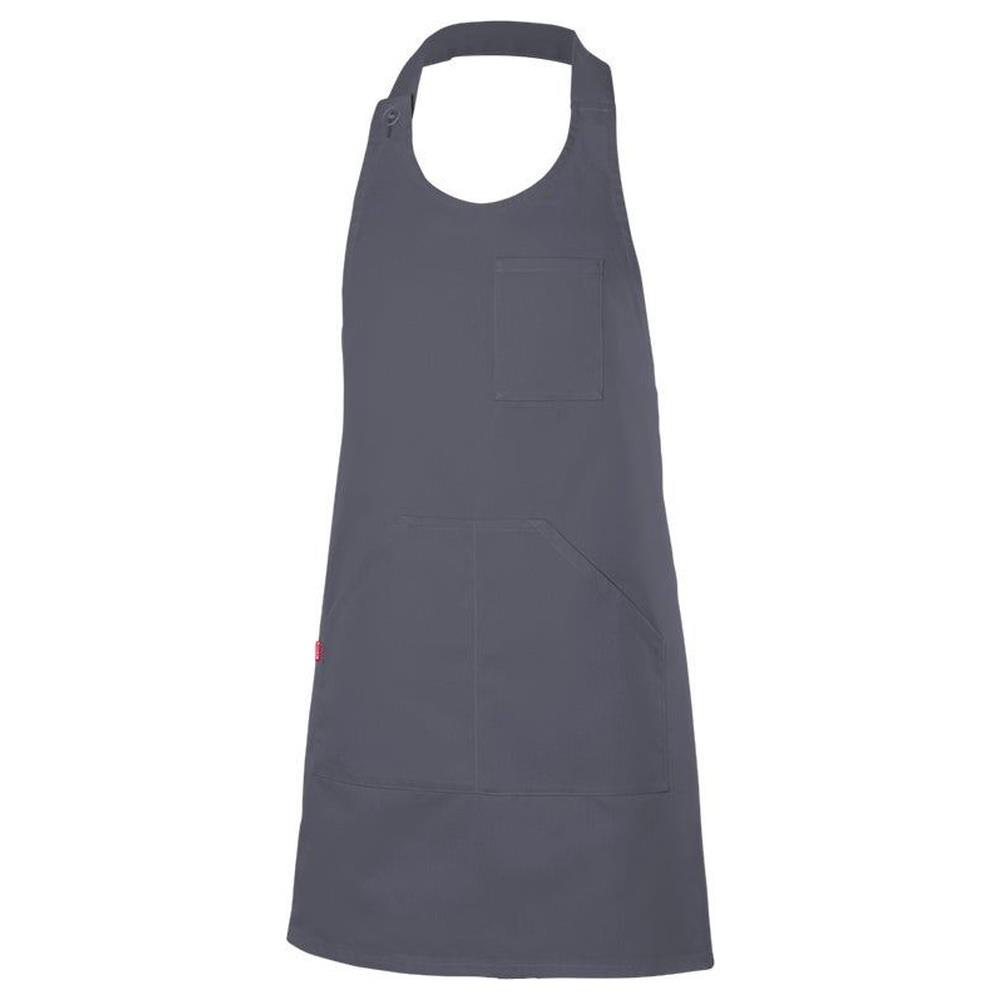 grembiule velilla corto con pettorina e bottoni cod 404212 grigio